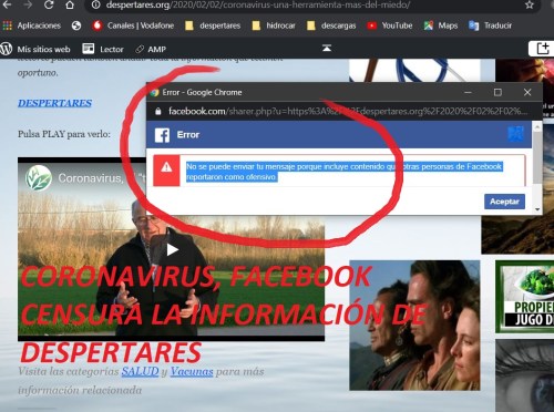 CORONAVIRUS, una herramienta más del miedo