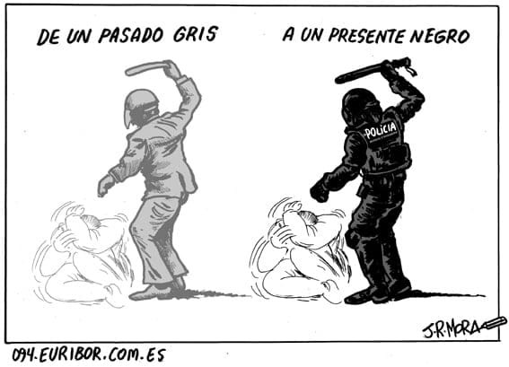 los bomberos españoles exponen el fascismo politico y policial español