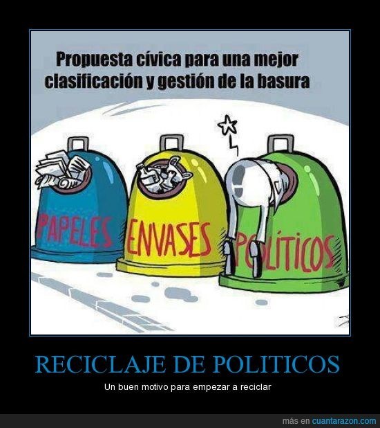 Politico sinvergüenza, estoy harto de ti